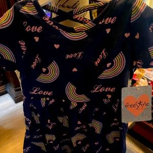 Freestyle 3 T cute rainbow heart dress